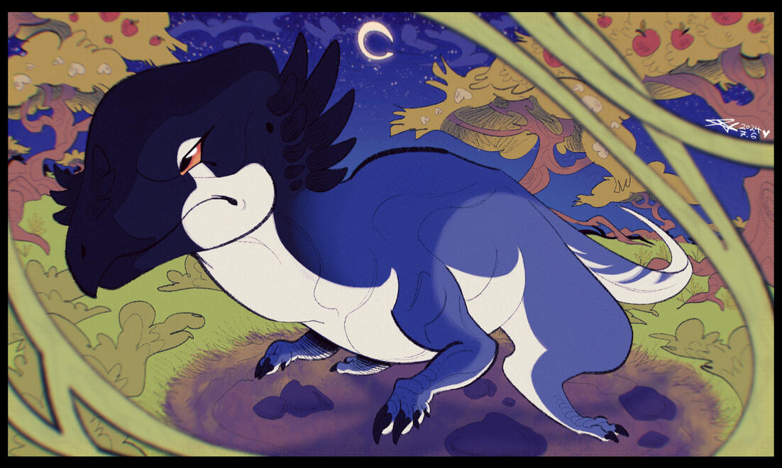 cartoony fullbody w/ more detailed bg